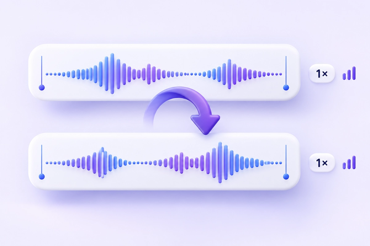 Mirrored waveforms unchanged speed