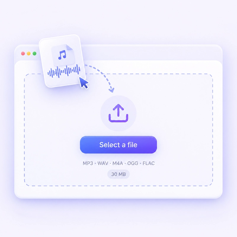 Upload an audio file