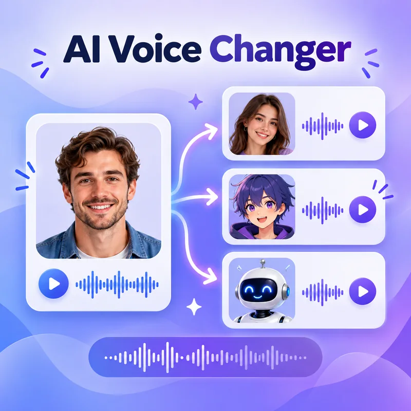 人声转换为多种 AI 声音风格