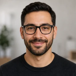 Male original voice with glasses