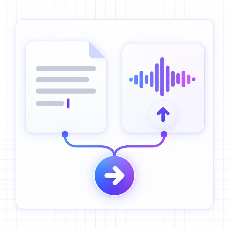 Add text or upload audio