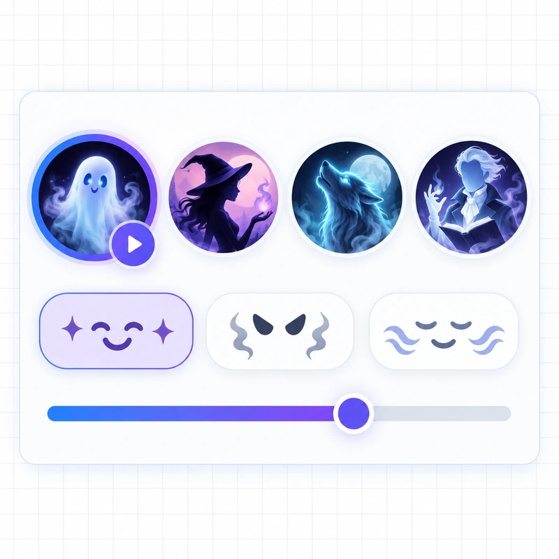 Choose a scary voice and emotion