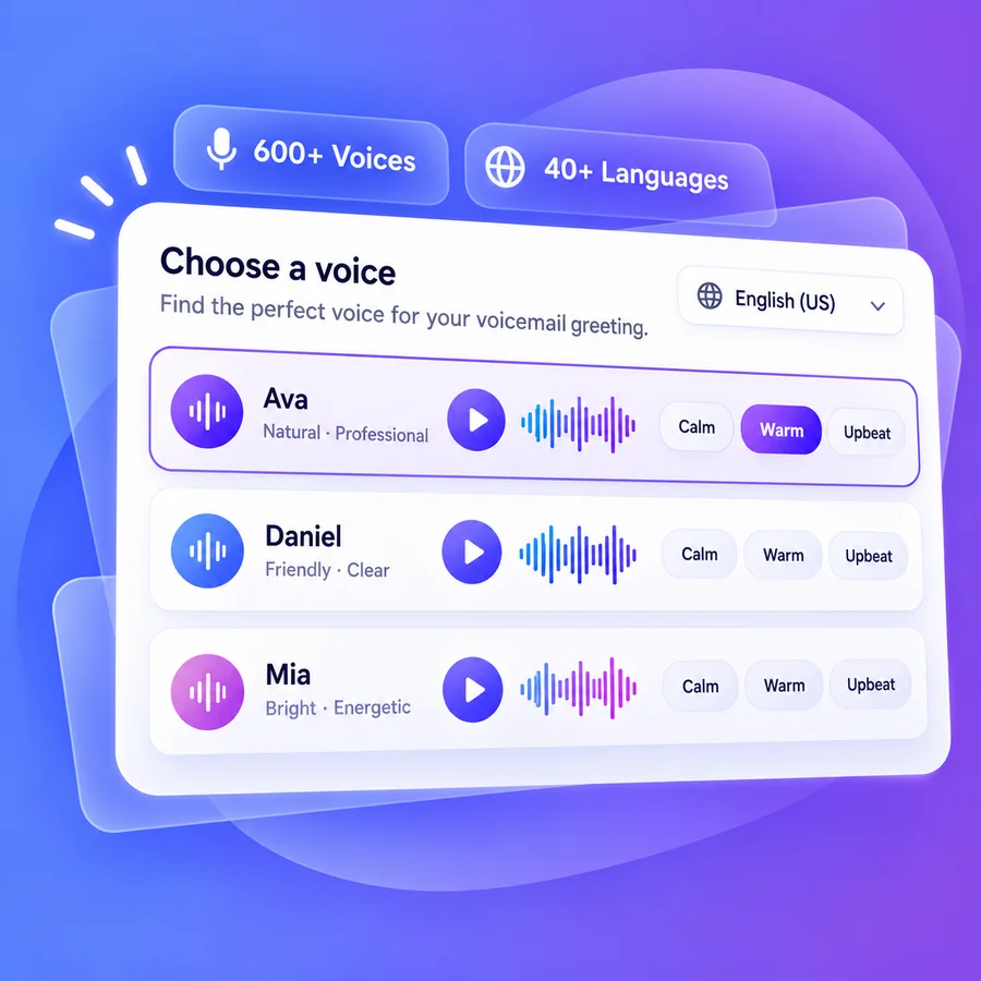 Voice and tone selection