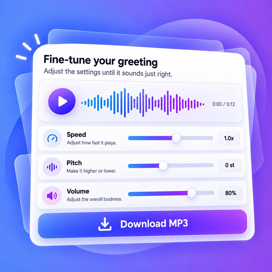 Audio preview and download