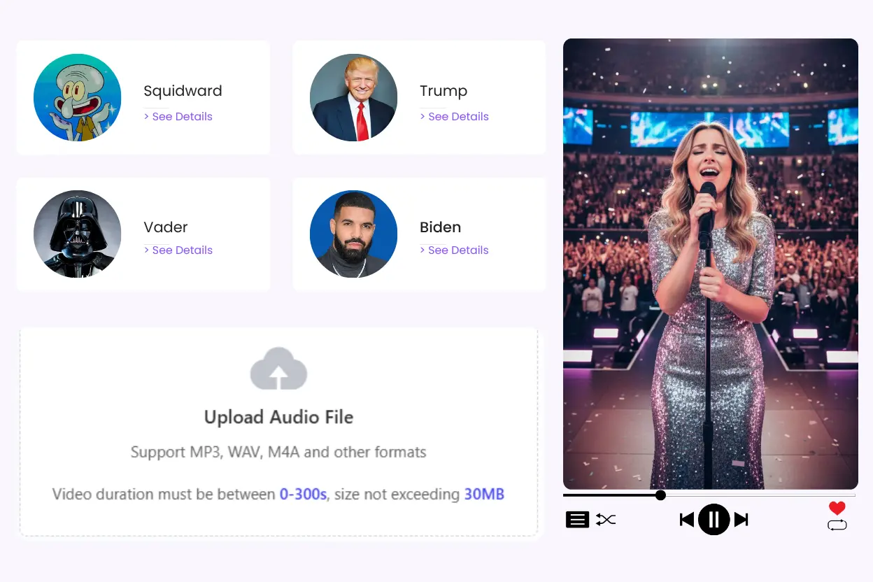 generate ai song cover in seconds with simple and fast process