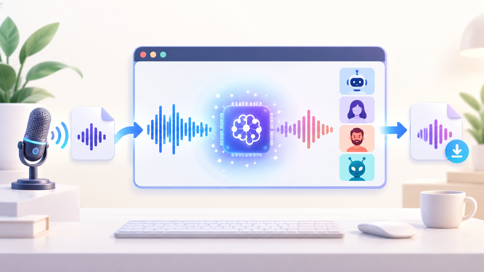 ai voice changer online workflow
